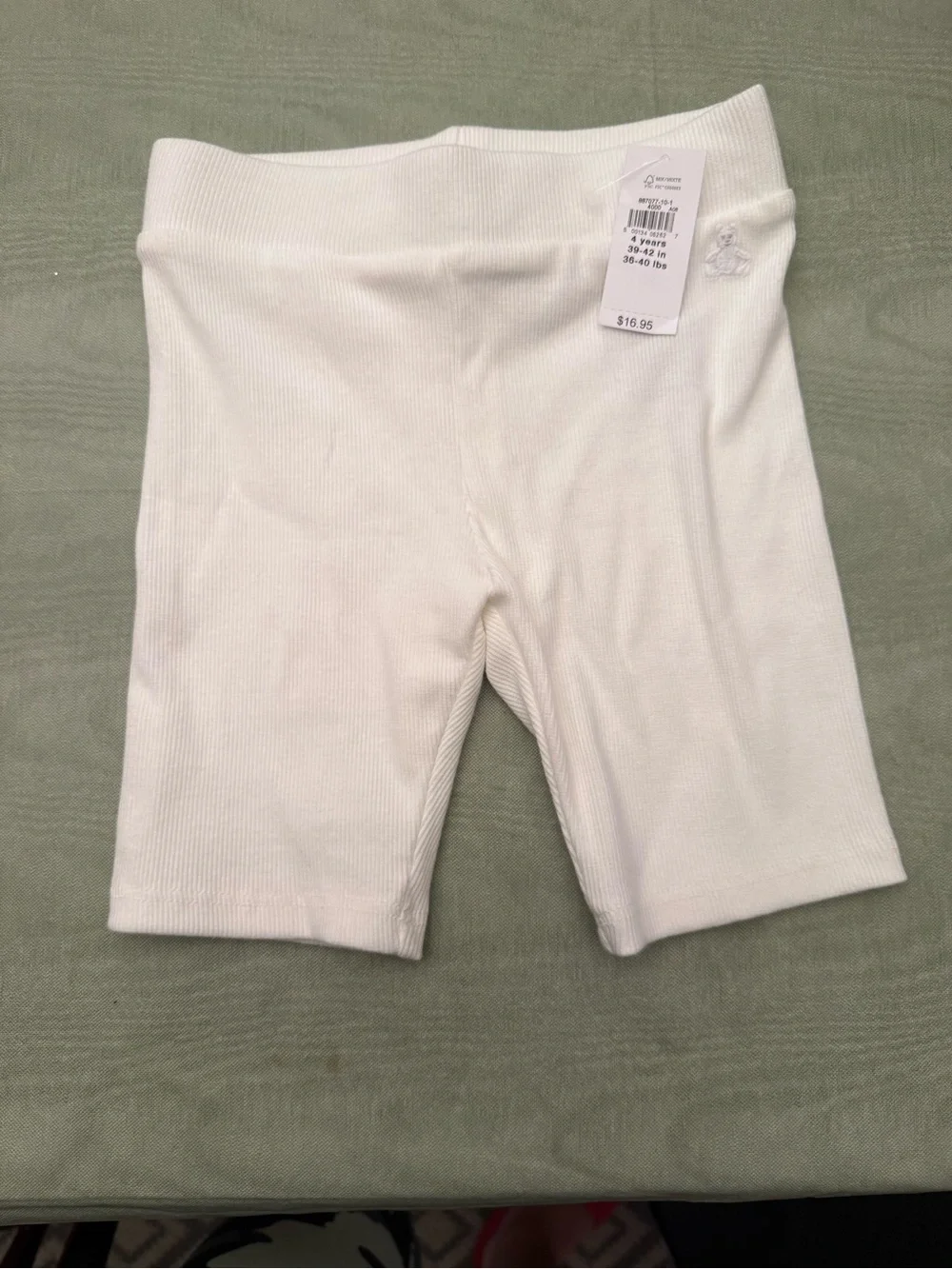 GAP Cream Ribbed Baby Leggings
